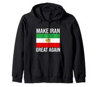 Make Iran Great Again Miga Support Democracy & Iran Freedom Zip Hoodie