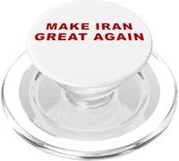 Make Iran Great Again - Minimal Text White & Red PopSockets PopGrip for MagSafe