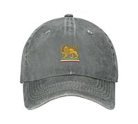 Make Iranian Great Again Hat, Lion and Sun Iranian Baseball Cap, Vintage Iran Flag Hat for Women Men Outdoor Travel Sports Light Gray