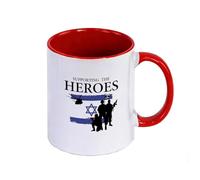 Make Israel Great Again Tea Mug Ceramic, Classic Blank Ceramic Cup with Large Handle, Home Decor Kitchen Accessory Designed(Red)