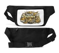 Make It Count Motivational Design Unisex Waist Bag Black