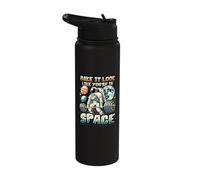 Make It Look Like You're in Space Weightlifting Astronaut Stainless Steel Insulated Water Bottle