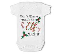 Make It Love It Sell It - Don't Blame Me... The Elf Did It! - Baby Vest, 6-12 Months, Girl or Boy, New Born to 24mth