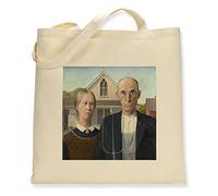 Make It Love It Sell It - Grant Wood's American Gothic - Canvas Tote Bag, Double Sided