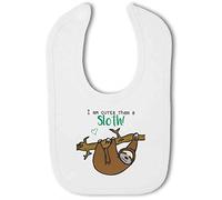 Make It Love It Sell It - I am cuter than a Sloth! - Baby Hook and Loop Bib, Boy or Girl