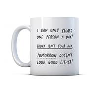 Make It Love It Sell It - I Can Only Please One Person A Day - Sarcastic Gift Mug, Ceramic, 11fl oz