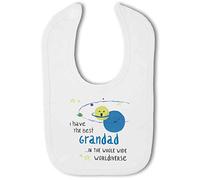 Make It Love It Sell It - I have the best Grandad in the whole wide Worldiverse! - Baby Hook and Loop Bib, Boy or Girl