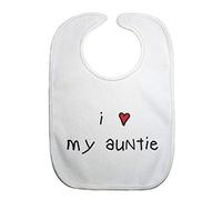 Make It Love It Sell It - I Heart My Auntie - Baby Hook and Loop Bib, Boy or Girl