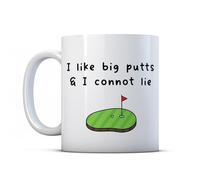 Make It Love It Sell It - I Like Big Puts and I Cannot Lie - Gift for Golfer, Funny Pun Golf Mug, Ceramic, 11fl oz