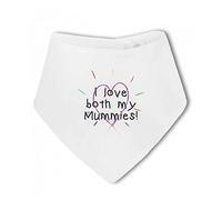 Make It Love It Sell It - I love both my Mummies! - Baby Bandana Bib, For Boy or Girl, One Size