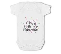 Make It Love It Sell It - I love both my Mummies! - Baby Vest, 6-12 Months, Girl or Boy, New Born to 24mth
