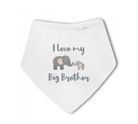 Make It Love It Sell It - I Love My Big Brother, Elephants - Baby Bandana Bib Gift, Sibling Announcement, For Boy or Girl, One Size