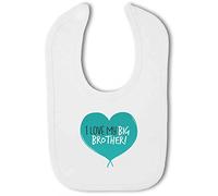 Make It Love It Sell It - I love my Big Brother! (Heart) - Baby Hook and Loop Bib, Boy or Girl