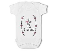 Make It Love It Sell It - I love my Big Sister! (Heart and Arrow) - Baby Vest, 0-3 Months, Girl or Boy, New Born to 24mth