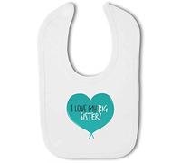 Make It Love It Sell It - I love my Big Sister! (Heart) - Baby Hook and Loop Bib, Boy or Girl