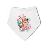 Make It Love It Sell It - I love my Nannie Shark!- Baby Bandana Bib, For Boy or Girl, One Size