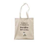 Make It Love It Sell It - I'd Rather Stay At Home With My Miniature Schnauzer - Dog Breed Canvas Tote Bag, Double Sided