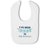 Make It Love It Sell It - I've been Promoted to Big Brother! Blue - Baby Hook and Loop Bib, Boy or Girl