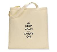 Make It Love It Sell It - Keep Calm and Carry On - Canvas Tote Bag, Single Sided