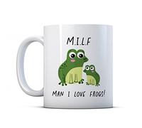 Make It Love It Sell It - Milf Man I Love Frogs - Funny Froggy Gift Mug, Ceramic, 11fl oz