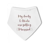Make It Love It Sell It - My Aunty And Uncle Are Getting Married - Baby Bandana Bib, Wedding Announcement, Engagement Gift, For Boy or Girl, One Size