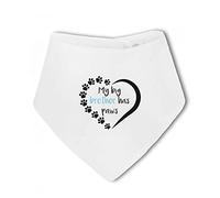 Make It Love It Sell It - My Big Brother Has Paws - Baby Bandana Bib, For Boy or Girl, One Size