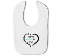 Make It Love It Sell It - My Big Brother Has Paws - Baby Hook And Loop Bib, Boy or Girl