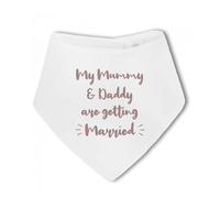 Make It Love It Sell It - My Mummy And Daddy Are Getting Married - Baby Bandana Bib, Wedding Announcement, For Boy or Girl, One Size