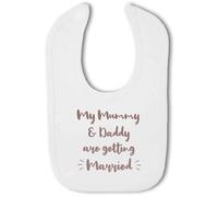 Make It Love It Sell It - My Mummy And Daddy Are Getting Married - Baby Bib, Wedding Announcement, Hook And Loop, For Boy or Girl, One Size