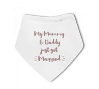 Make It Love It Sell It - My Mummy And Daddy Just Got Married - Wedding Day Baby Bandana Bib, For Boy or Girl, One Size