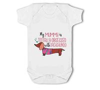 Make It Love It Sell It - My Mummy is totally obsessed with Dachshunds! - Baby Vest, 3-6 Months, Girl or Boy, New Born to 24mth