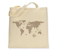 Make It Love It Sell It - Old Fashioned Map - Canvas Tote Bag, Double Sided