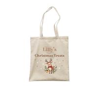 Make It Love It Sell It - Personalised Christmas Treats - Kid's Reindeer Canvas Tote Bag