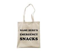 Make It Love It Sell It - Personalised Emergency Snacks - Unisex Shopper Canvas Tote Bag