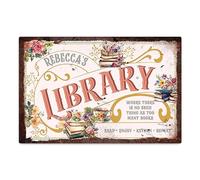 Make It Love It Sell It Personalised Library Metal Sign - Bookworm Gift, 305 mm x 200mm