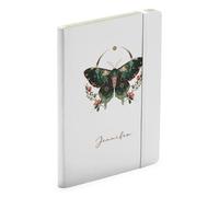 Make It Love It Sell It - Personalised Name Notebook - Alternative Gothic Moth To Do List Gift, 160 page, A5