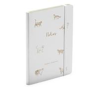 Make It Love It Sell It - Personalised Name Notebook - Cat Lover White Journal Gift, 160 page, A5