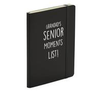 Make It Love It Sell It - Personalised Senior Moments - Funny Grandparent Soft Touch Black Notebook, 160 page, A5