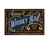 Make It Love It Sell It Personalised Whisky Bar Metal Sign - House Warming Gift, 305 mm x 200mm