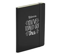 Make It Love It Sell It - Personalised You've Got This! - Inspirational Friend Black Soft Touch Notebook, 160 page, A5