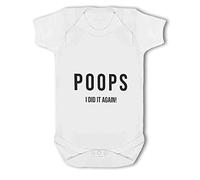 Make It Love It Sell It - Poops I Did It Again! - Baby Body Suit, 12-18 Months, Girl or Boy, New Born to 24mth