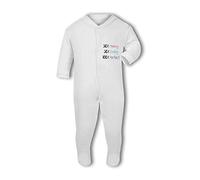 Make It Love It Sell It Simply Wall Art - 50% Mummy 50% Daddy 100% Perfect - Baby Sleep Suit, 0-3 Months, Girl or Boy, New Born to 24mth White