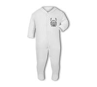 Make It Love It Sell It Simply Wall Art - My Daddy Is A Viking - Baby Grow Suit, 6-12 Months, Girl or Boy, New Born to 24mth White