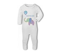 Make It Love It Sell It Simply Wall Art - The Worlds Cutest Baby Brother! (Blue Elephant) - Baby Romper Suit, 0-3 Months, For Girl or Boy, Newborn to 12mth