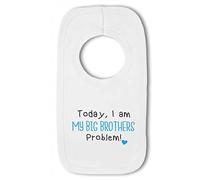 Make It Love It Sell It - Today, I am my Big Brothers Problem! Heart - Baby Pullover Bib, Boy or Girl