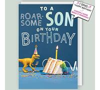 Make It Personal Elliot It's Your Birthday! Roar-some Son Musical Birthday Card Singing Happy Birthday To You Elliot Card Sings