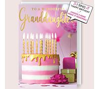 Make It Personal Lauren It's Your Birthday! Wonderful Granddaughter Musical Birthday Card Singing Happy Birthday To You Lauren Card Sings
