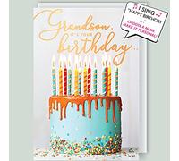 Make It Personal Sam It's Your Birthday! It's Your Birthday Grandson Musical Birthday Card Singing Happy Birthday To You Sam Card Sings - Happy Birthday To Sam