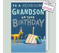 Make It Personal Theo It's Your Birthday! Roar-some Grandson Musical Birthday Card Singing Happy Birthday To You Theo Card Sings