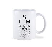 Make it Personal You give it, they personalize it! Personalised Eye Test Name Mug, Comedy Gifts, Office Gifts, Personalised Presents